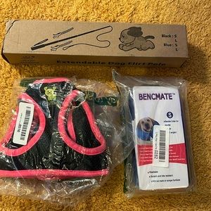 Small eco BARK, harness, black and pink